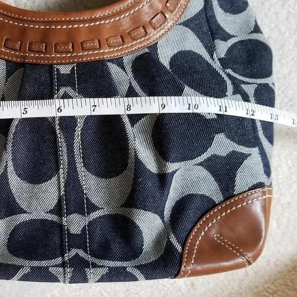 Vintage Coach Leather and Denim Collection Bag - Picture 11 of 14